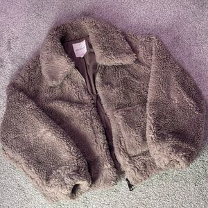 Avec Les Filles Women's Teddy Jacket - Taupe